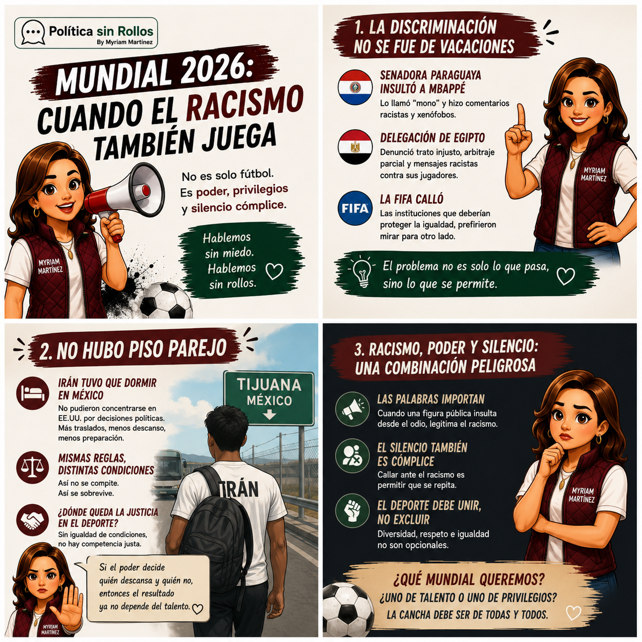 Carrusel Cuando el racismo también juega sobre discriminación, desigualdad y poder durante el Mundial 2026