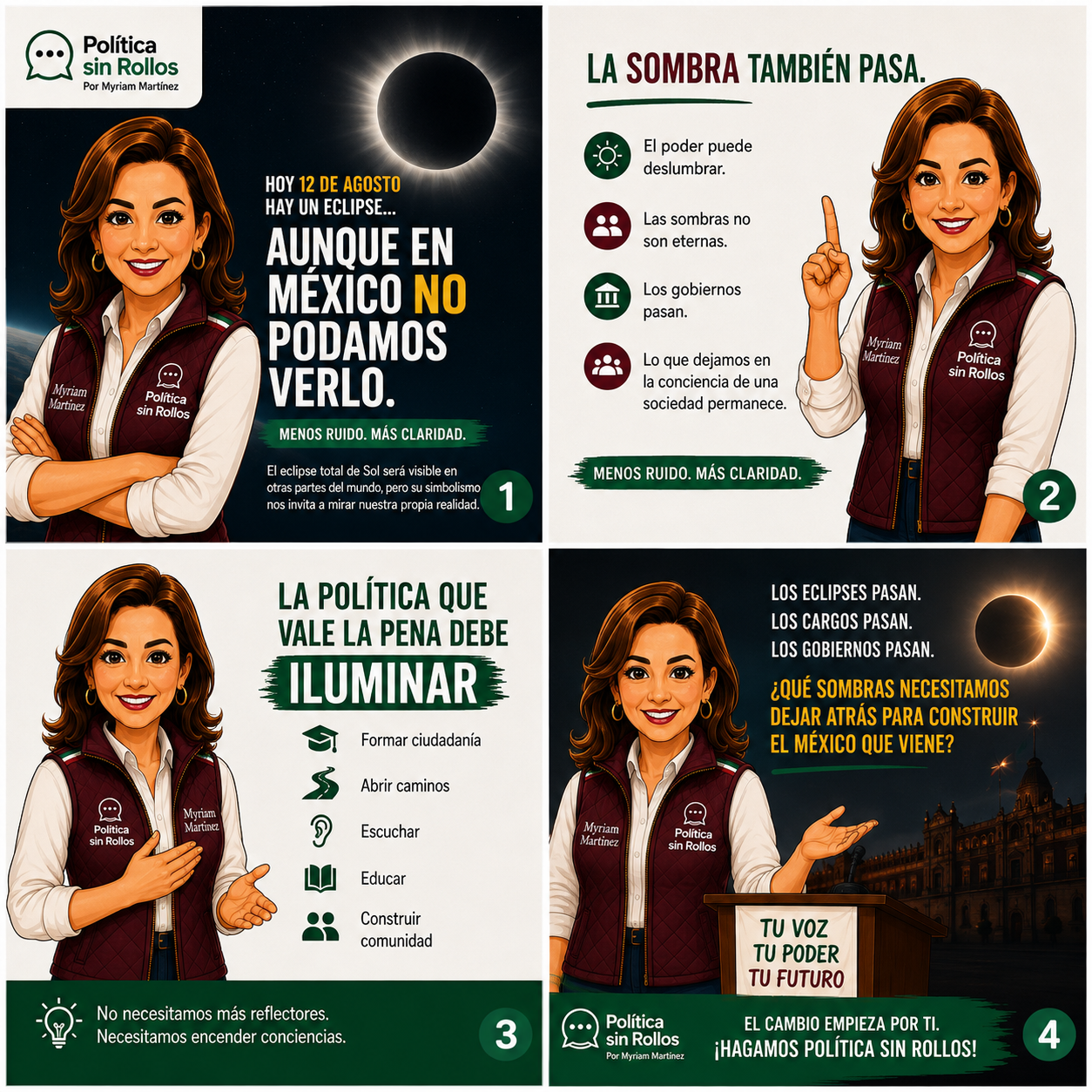 Carrusel Política sin Rollos sobre eclipses, gobiernos, poder y ciudadanía