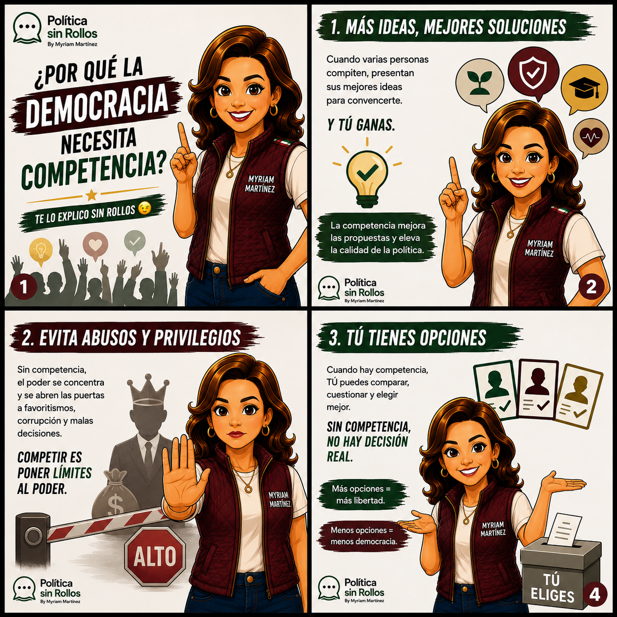 Carrusel de Política sin Rollos sobre por qué la democracia necesita competencia